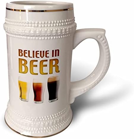 3drose Слика на зборови веруваат во пиво со чаши за пиво - кригла 22oz Штајн