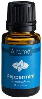 AiroMé сертифициран чиста терапевтска оценка, етички извори, не-GMO есенцијално масло | 15 мл килибарско стакло шише, пеперминт