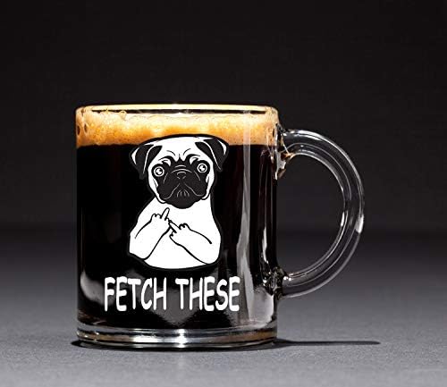 Аут мода навлезете го ова симпатично куче Среден прст - Смешна чаша за кафе за миленичиња - чаша од стаклено кафе - чаши за жени,