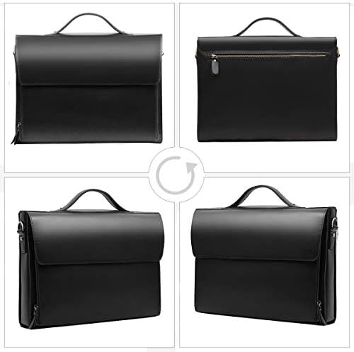 Кожна чанта од Leathario за мажи кожа лаптоп торба рамената торба за месинџер деловна работа торба за работа