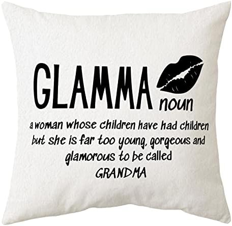 Декорации со тематски перници за баба Сидхуа за дома, Баба Глама именка дефиниција за перница 18 ”x18”, подароци за баба