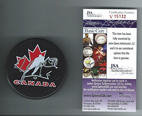 Тејлор Хол Потпиша Тим Канада Пак Почетокот На Помлад Авто JSA COA V15132 Bruins-Автограм Нхл Пакови