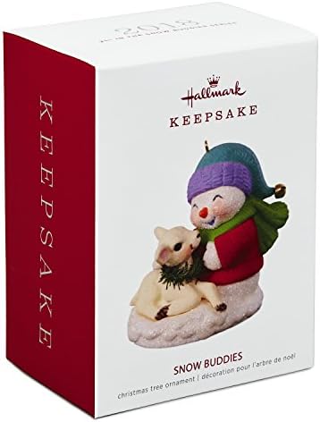 Hallmark Keepsake Christmas Ornament 2018 година датира, снежен човек и јагнешко снег пријатели серија 21