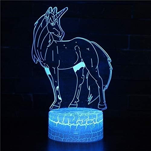 SZG 3D Домашна декорација на коњи Тема Тема биро ламба 4 Допирање на LED ноќна светлина Домашна соба Виножито коњ ЛАМПАНЦИЈА Креативни ламби