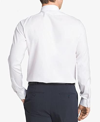 Машка кошула за фустани за мажи во Калвин Клајн, тенок, вклопена јака за ширење со железо