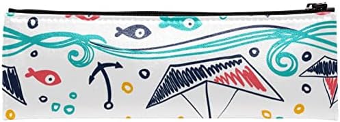 Тбуобт Козметички Патни Торби, Футрола За Шминка, Торба За Шминка За Тоалети, Прекрасна Уметност Со Лавра Океанска Едриличарска Риба
