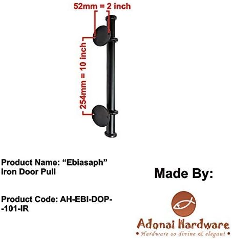 Адонаи хардвер Ебијаф Антички железо со рачно формирано влечење на вратата