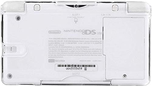 Транспарентен случај на тврда обвивка за обвивка Компатибилен со Nintendo DS Lite NDSL, Заменски заштитен NDS Lite Crystal Clear Case Case