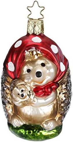 Inge-Glas Mama Hedgehog 10018S018 IGM Германски разнесена стакло Божиќна украс