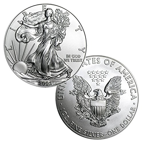 2002 Американски Сребрен Орел $1 Брилијантен Нециркулиран