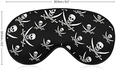 Пиратско знаме дуксери череп џемпери черепи чекори за спиење маска за очи, симпатична слепи очи за очи, за очила за очила за жени,