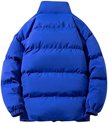 Јакни за мажи, зимска пуфер Парка лабава обичен палто премија премија преголем долг ракав загреана јакна