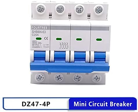 DINOMO DIN Rail Mini Circuit Breaker 4 Pole 400V ~ Дистрибуција на прекинувач за воздух за домаќинства Механичка опрема моторна заштита