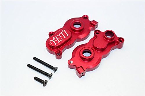 Axial Yeti & Jeti Autgrade Adgurde Desturce Aluminum Center Case Case - 2 парчиња поставени црвени