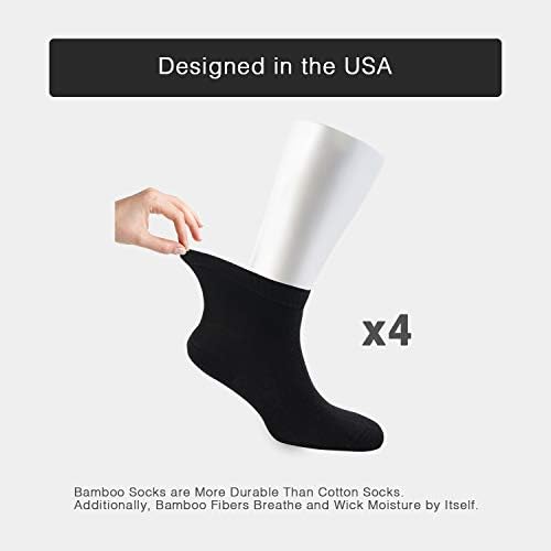 Cosyfeel дијабетични чорапи жени лабави чорапи за глуждови бамбус чорапи за жени, 4 пара дијабетични невропатија чорапи за жени