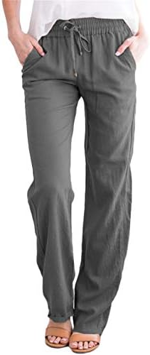Andongnywell женски јога џемпери лабава лабава салон со широки панталони за нозе тренингот џогери пантолони со панталони со џебови