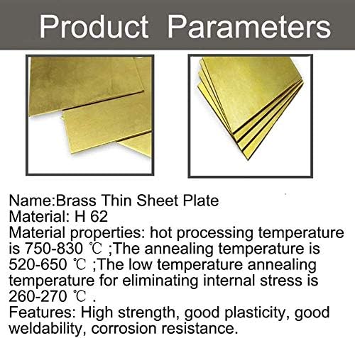 Z Креирај дизајн месинг плоча Бакар плоча метал сурова ладење Индустриски материјали H62 Cu Дебелина 5мм, 5 * 100 * 150мм метална бакарна фолија