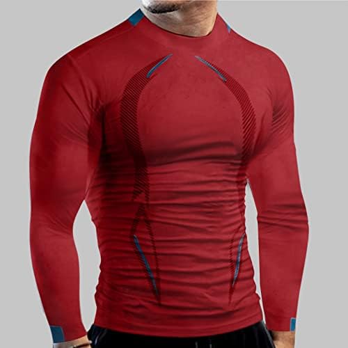 ZDDO 2022 Нови маици за компресија за мажи, долг ракав Брзо суво висока еластичност на мускулите спортови на врвови на тренингот маица