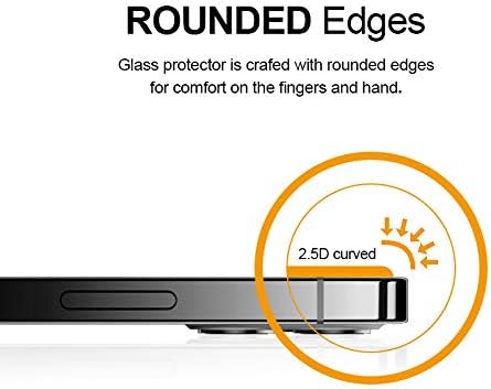 Супершилдз Дизајниран За iPhone 13 Мини + Објектив На Камерата [Калено Стакло] Заштитник На Екранот, Против Гребење, Без Меурчиња