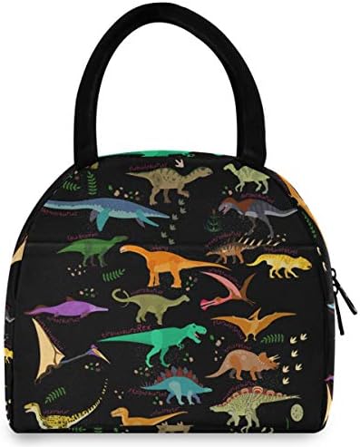 Изолирана торба За ручек Жени-Диносауруси Симпатични Големи Отпорни На Истекување Торби За Ручек со ремени за рамо за патување На работа