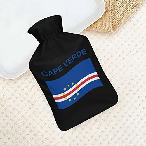 Знаме на шише со топла вода Кејп Верде 1000мл со мека покривка Отстранлива топла ладна пакување торба за вбризгување на вода за рачни