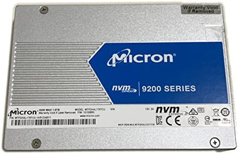 Micron SSD 1.6TB 9200 MAX 2.5 INCH U.2 NVME PCIE MTFDHAL1T6TCU PCI Express Enterprise Solid State Drive за Dell HP Lenovo Supermicro