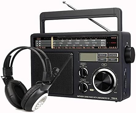 RETEKESS TR618 Shortwave Radio Transistor Radio Mp3 Player и TR101 Дигитални слушалки за радио поддршка Aux влез