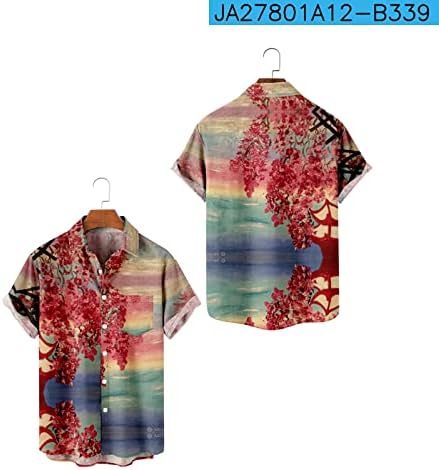Xxbr 2023 Нова 2023 година 3Д печатено сликарство цветни хавајски кошула мажи жени исклучуваат јака гроздобер мажи со долг ракав