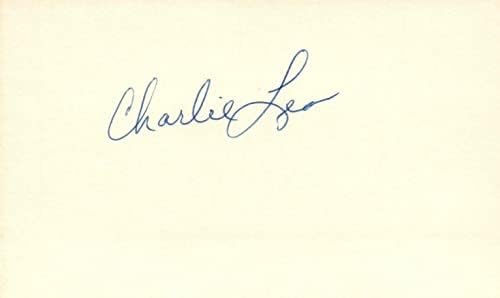 Чарли Леа 1980 Монтреал Потпиша Автограм 3х5 Индекс Картичка ЈСА КОА-Млб Намалување Потписи