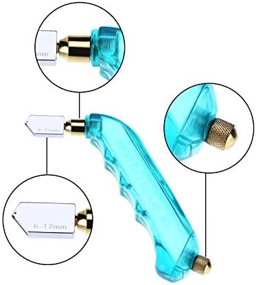 Комплетот за алатки за сечење стакло Fanrel вклучува 1 парче сино зафаќање на маслото за напојување со стакло со стакло со 2 дополнителни
