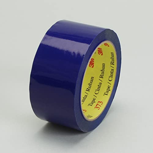 3М SCOTCH 373 Синтетичка гума топла топла кутија за запечатување на лепило за запечатување, дебелина од 2,5 мил, должина од 50м x 48мм ширина, сина