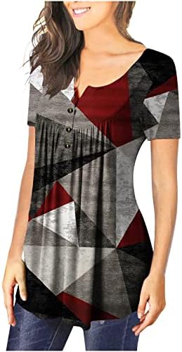 Облека трендовски кратки ракави екипаж памук графички блуза маичка за дами обична блуза есен лето жени x5
