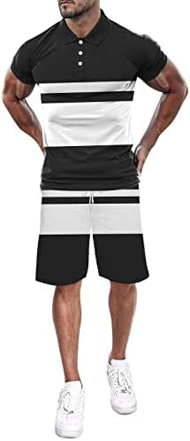 Sports Sports Sports Sports Sports Lutture Casual Tracksuits кратки ракави за крпење голф поло маички шорцеви поставени 2 парчиња поставени облеки
