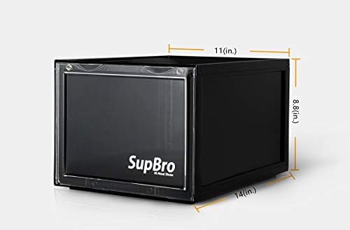 Crate Supbro Collection Crate -кутија за лесен пристап за складирање -пластична преклопна стабилна патека за прикажување на патики