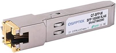 1Pack 1000base-T бакар SFP Transceiver, SFP до RJ45 SFP 1G SFP-T модул за Cisco GLC-T/SFP-Ge-T, Ubiquiti UF-RJ45-1G, Meraki MA-SFP-1GB-TX, D-LINK, SUPERMICRO , Netgear, TP-Link
