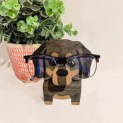 Bzdzmqm Носилка за слатки животински очила, креативни дрвени очила во облик на животни, рамка за поддршка домашна канцеларија