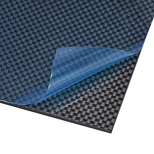 Листови со плочи со плочки со јаглеродни влакна од Uxcell 300мм x 200mm x 1,2 mm јаглеродни влакна табла