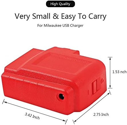 Замена на батеријата DSANKE 2PACK 18V 6.0AH M18 за адаптерот за батерии Milwaukee M18 18V M18 USB полнач, компатибилен со адаптерот Milwaukee