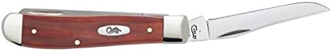 Case XX WR џеб нож мини трапер од црвена коска точка 27381 - - затворена должина: 3 1/2 инчи