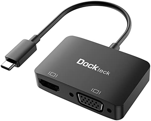 Предмети за пакети-2: 5-во-1 USB C Hub & USB C VGA HDMI адаптер, USB-C Dock MacBook MultiPort адаптер | USB C-видео адаптер 4K@60Hz USB-C