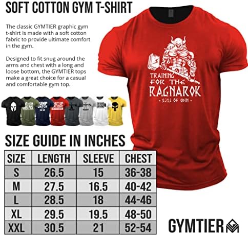 Gymtier Обука за маичка за теретана за рагна -викинг за мажи за бодибилдинг со тежина на силен тренинг на врвно активен абење