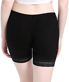 Женски чипка кратки здолништа безбедносни панталони хеланки - истегнат ултра тенки тренинзи атлетски хеланки за жени