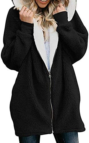 Женски цврст преголем патент со палто со качулка кардиганс надвор од облеката од џебни тексас за жени лето