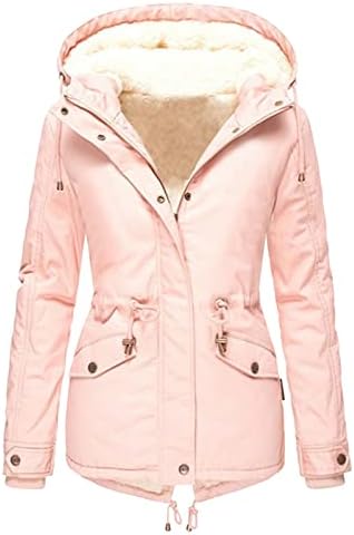 Womenените плус големина зимска палто јакна густа надворешна облека кадифен качулка, топол ров, женски палто, палто нагоре