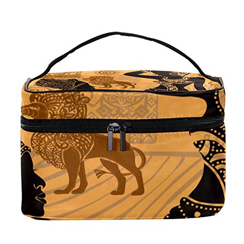 Нехомер Козметичка Торба Египќанка Со Животни Патување Шминка Случај Практични Тоалет Организатор Кутија За Складирање