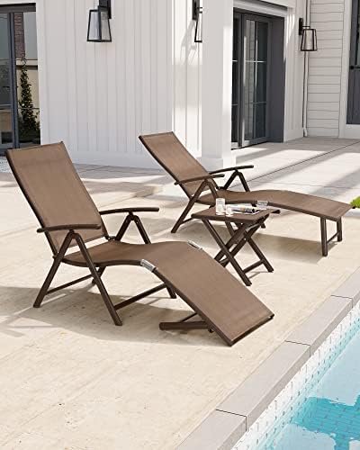 Crestlive производи што преклопуваат внатрешен двор со стол за салони за надворешни алуминиум прилагодливи столче за лежење на
