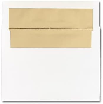 Главен картички - честитки за одмор, 5х7 инчи, 25 картички и 26 бели со коверти наредени со златна фолија