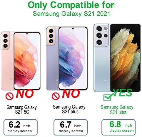 Case Случај За Samsung Galaxy S21 Ултра Паричник Флип Капак Со Држач За Картички и Ремен За Зглоб За Samsung Galaxy S21 Ultra, 6,8 инчи