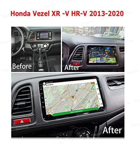 9 4+64GB Android 10 Во Цртичка Автомобил Стерео Радио Одговара за 2014 15 16 17 Honda Vezel HR-V(HRV) XRV GPS Навигација Главата