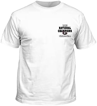 Нова светска графика НЦАА Универзитет во Georgiaорџија 2021 Национално првенство Дејвис за возрасни Унисекс Краток ракав маица, бела-4XL